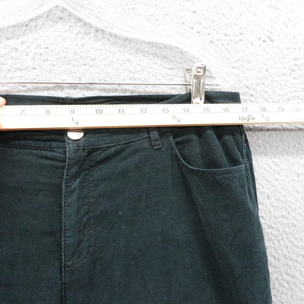 Lafayette 148 Corduroy Flare Pants Size 8 Green Women Soft Mid Rise Stretch - Picture 6 of 13